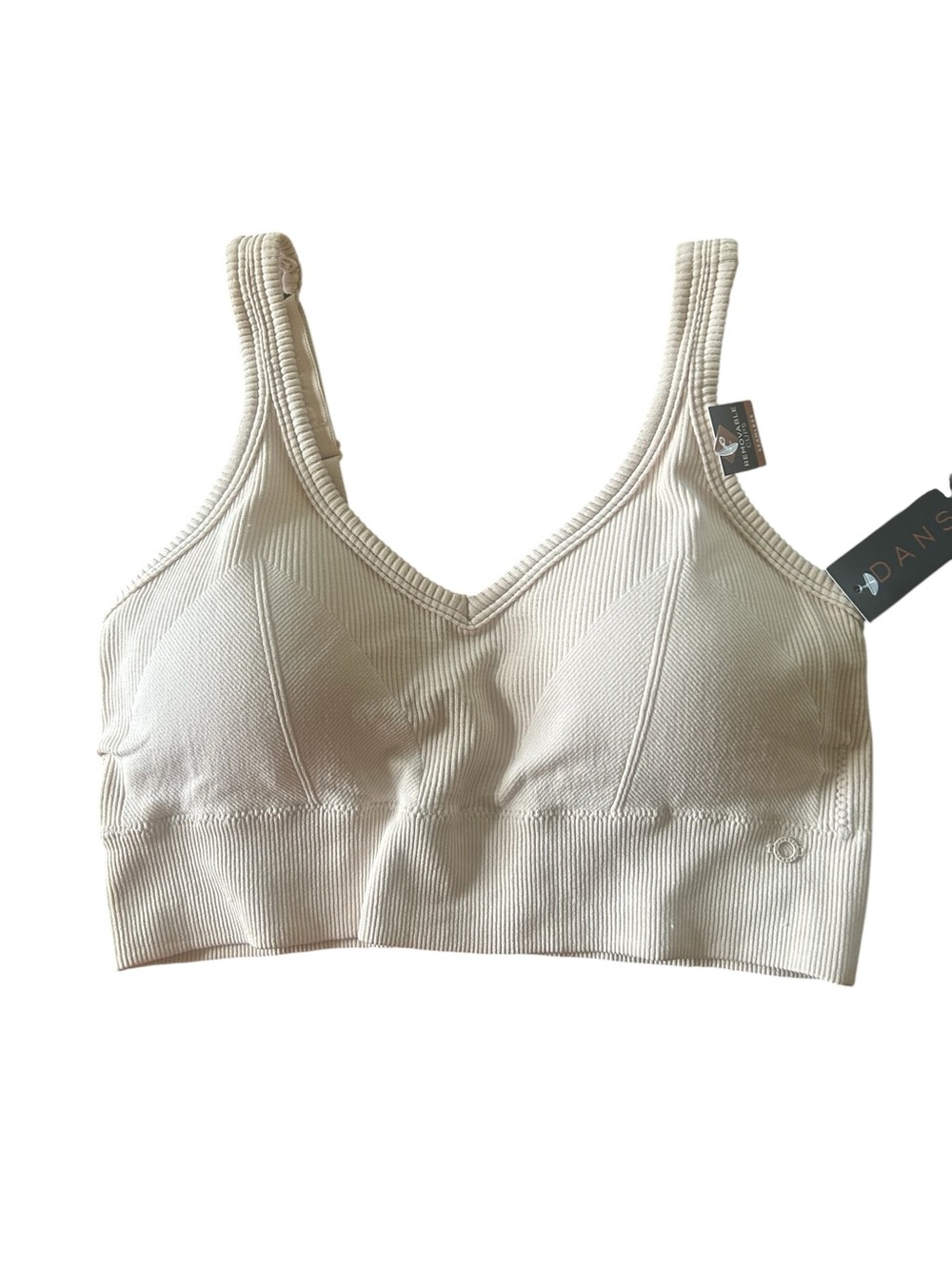 Danskin Cream Bralette Size 1X NWT | Wireless Comfort Bra | Plus Size Loungewear